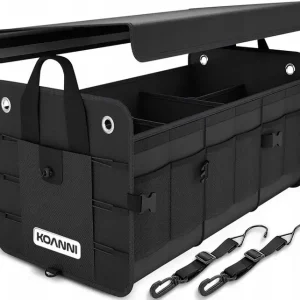 DUŻY ORGANIZER DO BAGAŻNIKA SAMOCHODU AUTA KUFER SKRZYNKA SZTYWNY Z POKRYWĄ Popularny