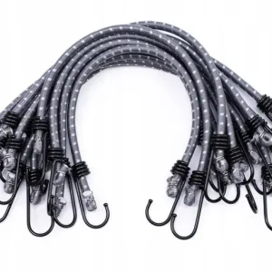 12X GUMA ELASTYCZNA Linka do Mocowania Plandek Bagażu 40cm Mocna Z Hakami Niska cena