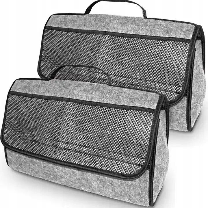 2x Torba Do Bagażnika Organizer Kuferek Zestaw Grubych Toreb Na Rzep Premium