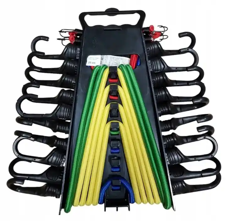 Zestaw 14 x linka elastyczna guma z hakami do mocowania bungee 25 45 60 80 Ostatnia szansa