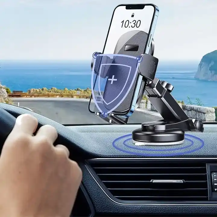 UCHWYT Do SAMOCHODU Na Telefon KOKPIT Szybę AUTA Telefonu CZARNY Regulowany Premium