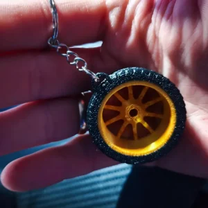 brelok koło 3d złota fela Tylko dziś