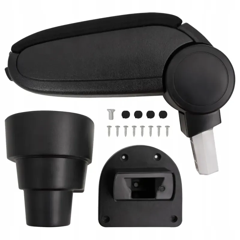 Najlepsza cena Podłokietnik samochodowy, czarny, 15,5x32x(41-54)