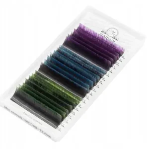 Oryginalny Rzęsy kolorowe do przedłużania OMBRE PLATINUM 0,10 C 8-13