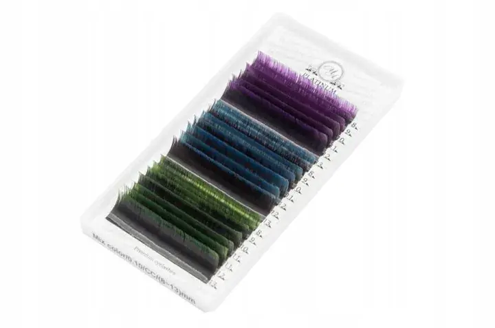 Rzęsy kolorowe do przedłużania OMBRE PLATINUM 0,10 C 8-13 Szybka dostawa