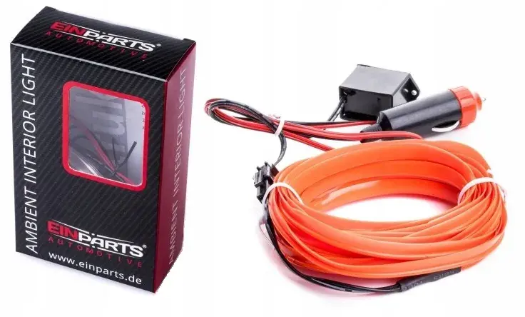 Światłowód taśma ambient pasek led 5m czerwony Bezpieczna płatność