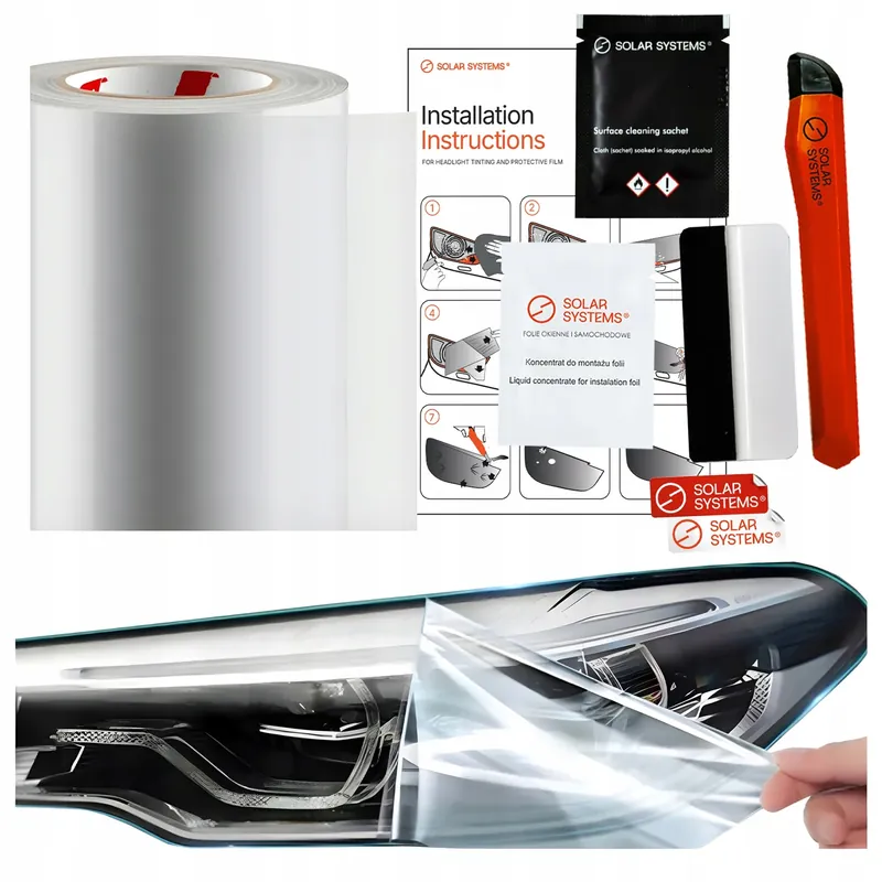 Folia Ochronna PPF Do Lamp, Zderzaków, Karoserii Bezbarwna 30x200cm Autentyczny