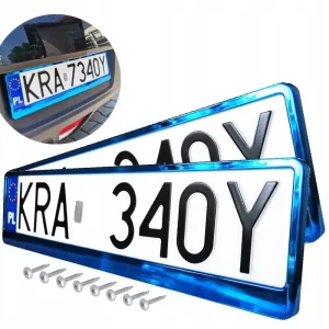 Zwrot pieniędzy RAMKI NA REJESTRACJE METALIZOWANE NIEBIESKI CHROM