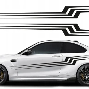 NAKLEJKI na AUTO PASY PASKI BOCZNE 250CM 2 szt Bezpieczna płatność