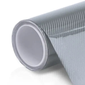 Popularny FOLIA CARBON 5D SREBRNA 10x152 WYSOKI POŁYSK GLOSS