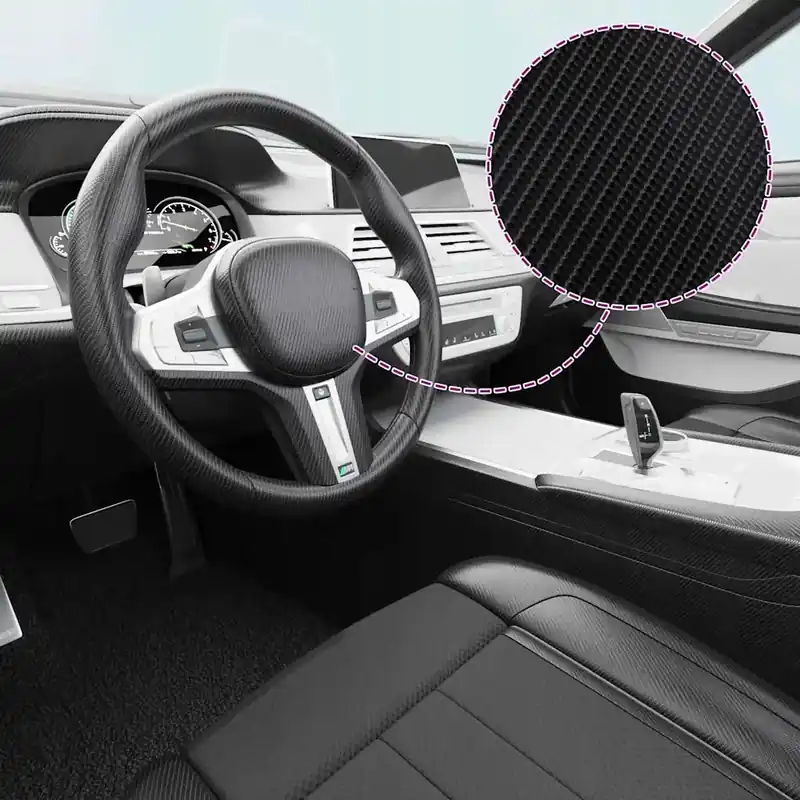 Autentyczny vidaXL Folie samochodowe 4D, 2 szt., czarne, 100x150 + 50x150 cm