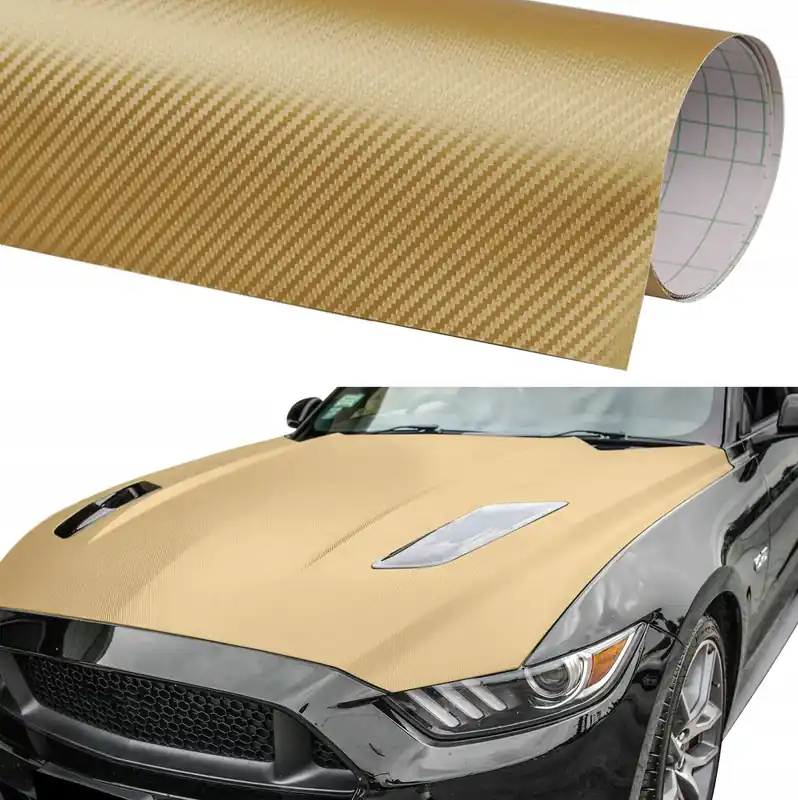 Kup teraz FOLIA OKLEINA CARBON 3D ZŁOTA MATOWA 127x300cm