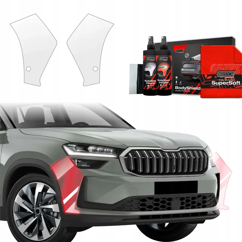 2w1 Folia okleina PPF na zderzak do Skoda Kodiaq 2 (2024-2025) Grizz Wysoka jakość