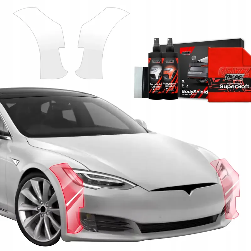 2w1 Folia okleina PPF na bok zderzaka do Tesla Model S (2023-2025) Grizz Najlepsza cena