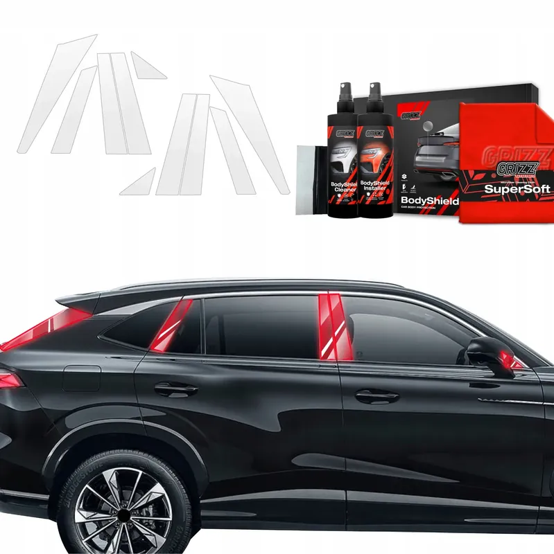 10w1 Folia okleina PPF na słupki do MG HS (2024-2025) Grizz Ekspresowa dostawa