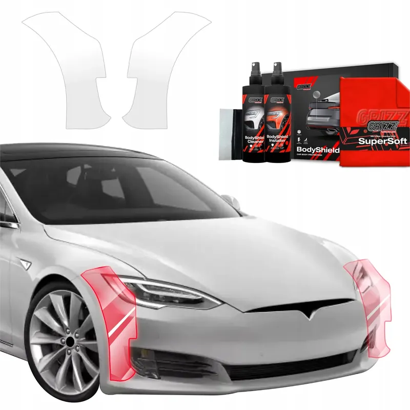 2w1 Folia okleina PPF na bok zderzaka do Tesla Model S (2023-2025) Grizz Kup teraz