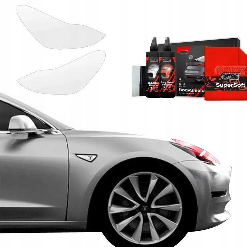 2w1 Folia okleina PPF na lampy do Tesla Model 3 (2017-2020) Grizz Zwrot pieniędzy