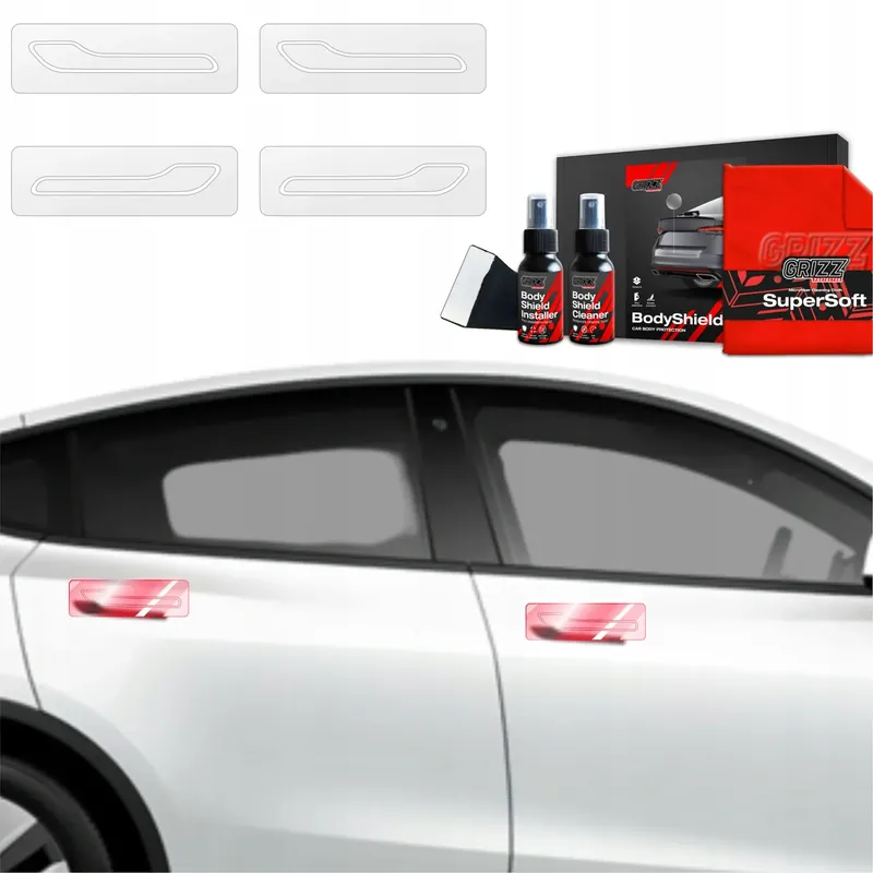 4w1 Folia okleina PPF na klamki do Tesla Model Y (2020-2024) Grizz Rabat