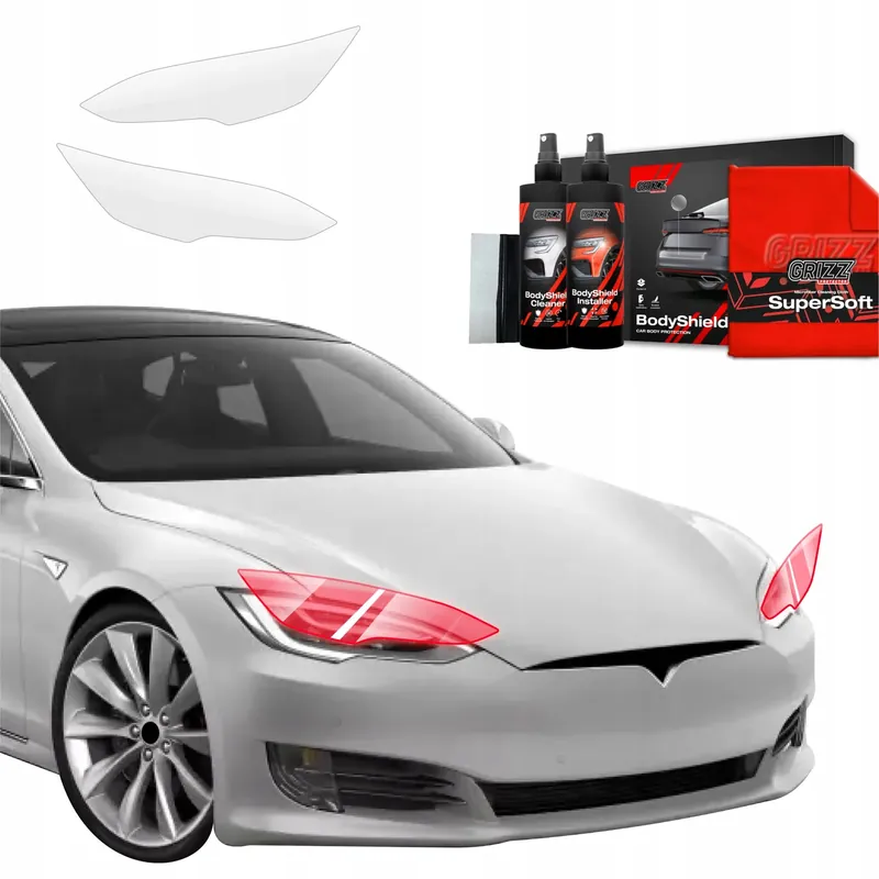 2w1 Folia okleina PPF na lampy do Tesla Model S (2023-2025) Grizz Oferta limitowana