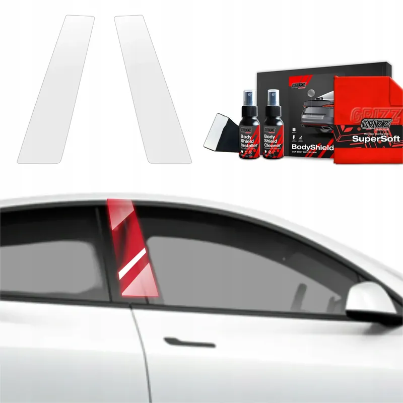 2w1 Folia okleina PPF na słupki do Tesla Model Y (2020-2024) Grizz Tylko dziś