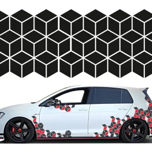 Ekspresowa dostawa NAKLEJKA MOTYW NA AUTO KOSTKI 120x44cm 3X