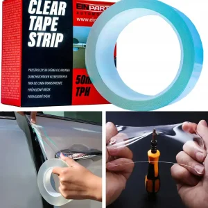 TAŚMA SAMOPRZYLEPNA OCHRONNA PRZEZROCZYSTA NA PROGI KRAWĘDZIE DRZWI 5M 50MM Najlepsza cena