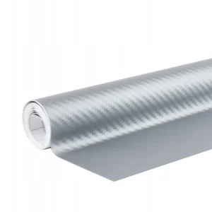Oryginalny Folia karbonowa carbon 3D srebrna 30cm x 150cm AMIO-02600