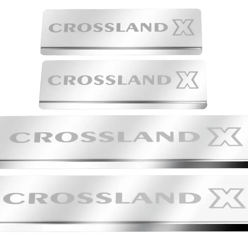 OPEL/VAUXHALL CROSSLAND X Listwy progowe ze stali nierdzewnej 304 Wykończen Autentyczny