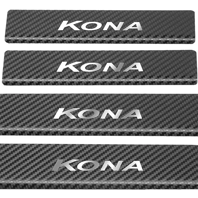 Wysoka jakość HYUNDAI KONA Nakładki progowe ze stali nierdzewnej 304 Wykończenie Carbon