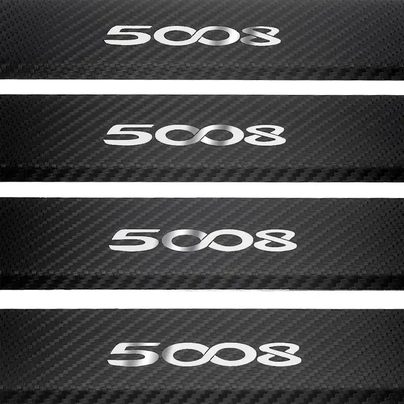 Niska cena PEUGEOT 5008 MK2 Nakładki progowe ze stali nierdzewnej 304 Wykończenie Carb