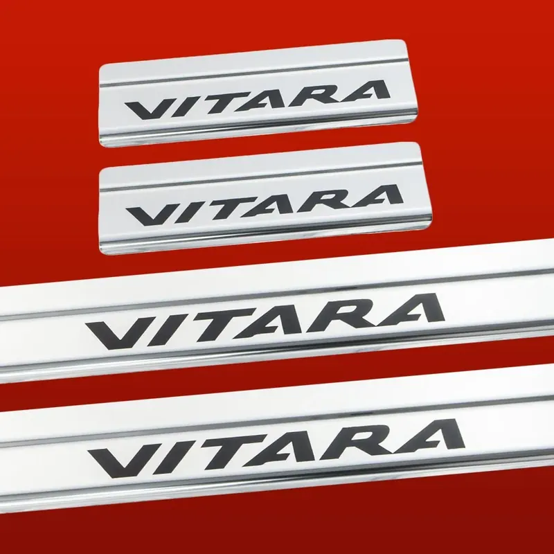 SUZUKI VITARA Nakładki progowe ze stali nierdzewnej 304 Wykończenie połysk Ekspresowa dostawa