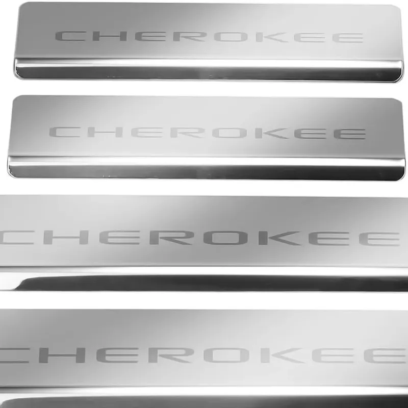 Bezpieczna płatność JEEP CHEROKEE MK5 KL Nakładki na progi drzwi, wykończenie połysk ze stali n