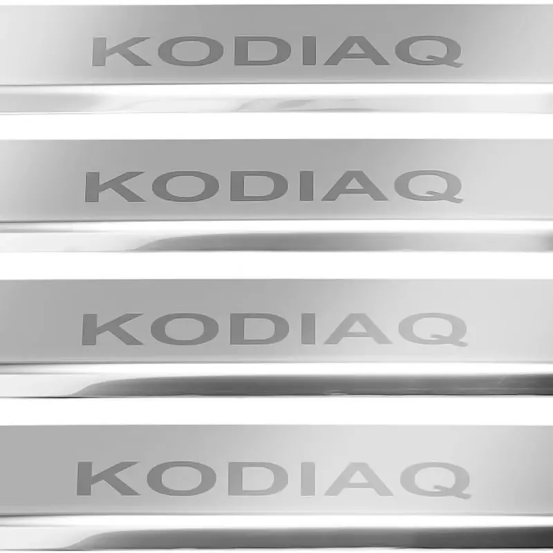 Ekspresowa dostawa SKODA KODIAQ Nakładki progowe ze stali nierdzewnej 304, wykończenie połysk