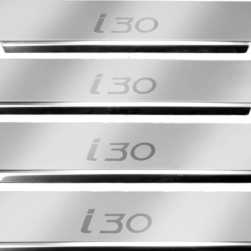 HYUNDAI I30 MK3 Nakładki na progi, wykończenie połysk ze stali nierdzewnej Premium