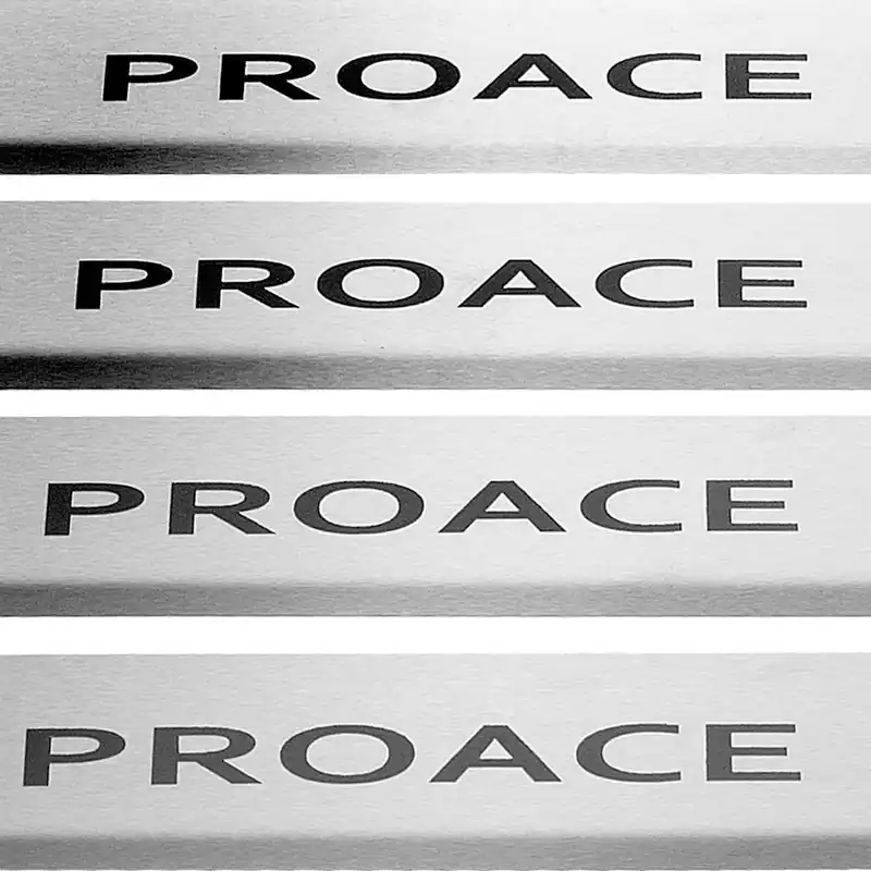 TOYOTA PROACE MK2 Nakładki progowe ze stali nierdzewnej 304, czarne, matowe Tani