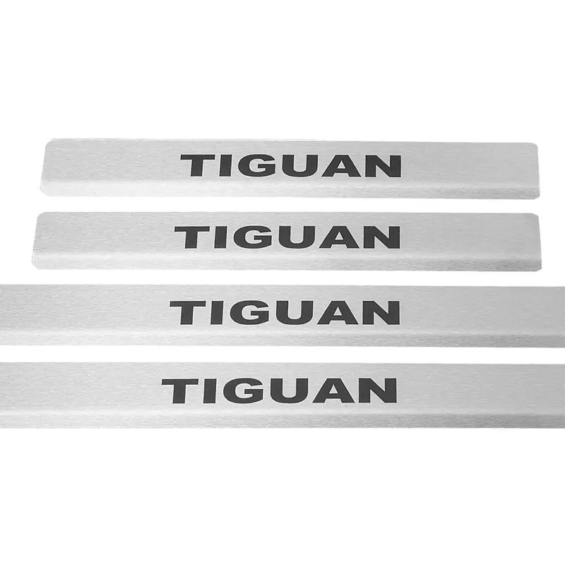 Wyprzedaż VOLKSWAGEN TIGUAN MK2 Nakładki progowe ze stali nierdzewnej 304, czarne, ma