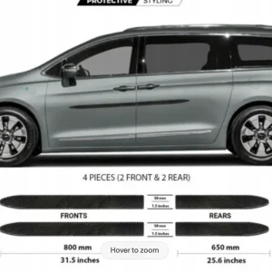 Chrysler PACIFICA - Listwy CZARNE Boczne Drzwi Nowość
