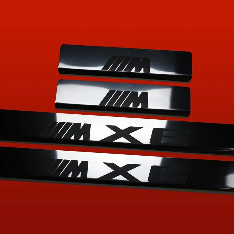 BMW X6 E71 Nakładki progowe M X6 TYPE2 stal nierdzewna 304 połysk wykończen Tylko dziś