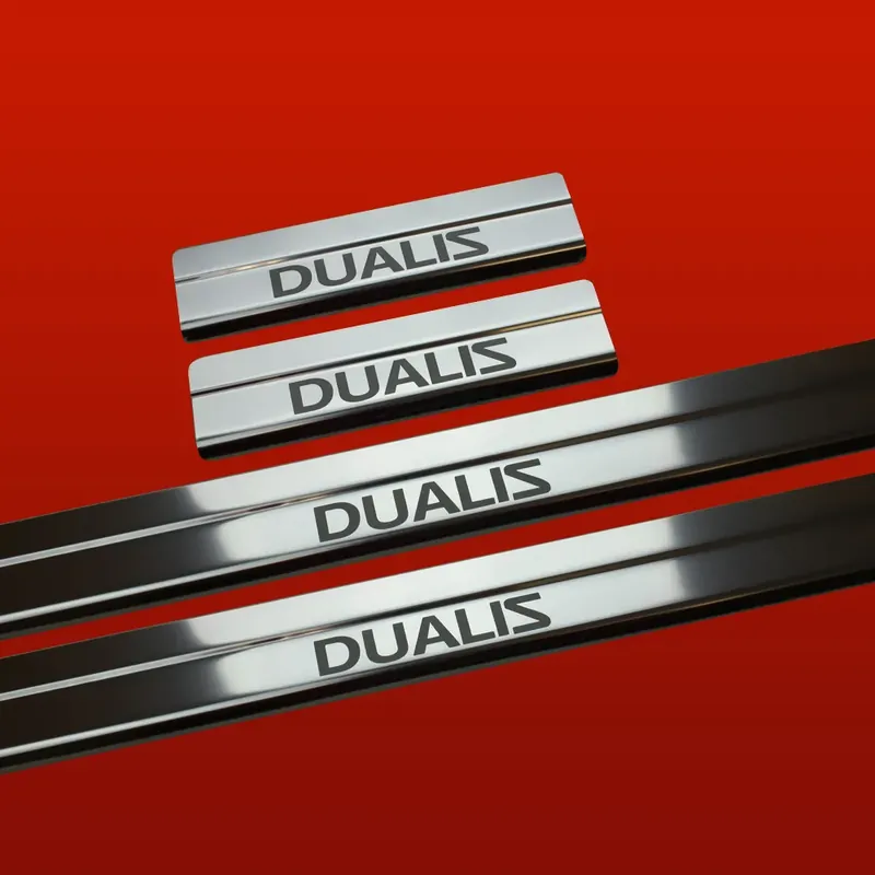 NISSAN QASHQAI MK1 DUALIS Nakładki progowe, wykończenie połysk ze stali nie Rabat