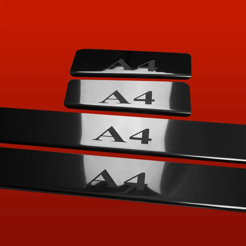 AUDI A4 B7 Listwy progowe Wykończenie połysk ze stali nierdzewnej 304 Premium