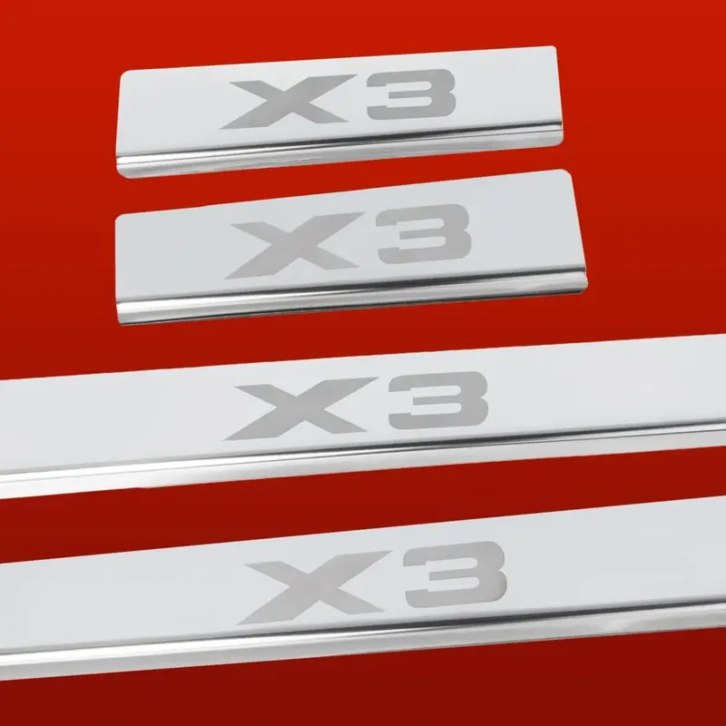 BMW X3 E83 Nakładki na progi, wykończenie połysk ze stali nierdzewnej 304 Popularny