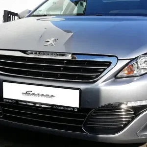 PEUGEOT 308 II Listwy CHROM na GRILL atrape Tuning Ostatnia szansa