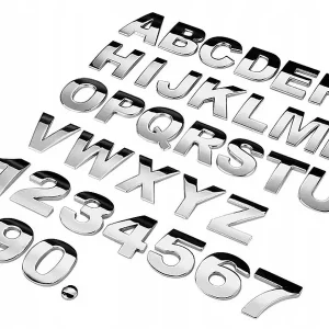 Wyprzedaż NAKLEJKA CHROM 3D EMBLEMAT CYFRA - 7