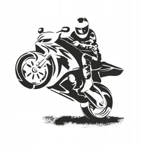 Najlepsza cena NAKLEJKA NALEPKA MOTOR MOTOCYKL MOTOCYKLISTA