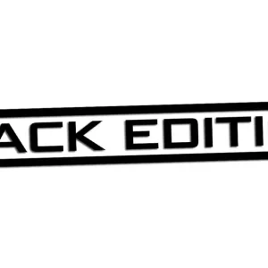 Popularny Wycinana naklejka BLACK EDITION #2 czarna - J and A