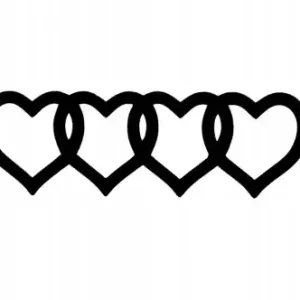 NAKLEJKA NA SAMOCHÓD AUDI CZTERY SERCA Tani