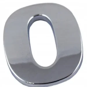 EMBLEMAT CYFRA CYFRY LITERA LITERKA CHROM 0 ZERO Q2T20 Wysoka jakość