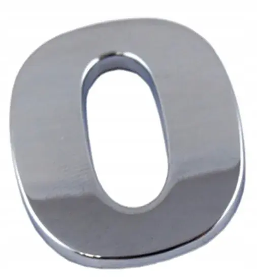 EMBLEMAT CYFRA CYFRY LITERA LITERKA CHROM 0 ZERO Q2T20 Wysoka jakość