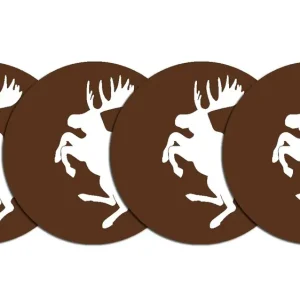 Promocja Wycinane naklejki ŁOŚ VOLVO SAAB na dekielki felg kołpaki ciemny brązowy