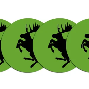 Najlepsza cena Wycinane naklejki ŁOŚ VOLVO SAAB na dekielki felg kołpaki jasny zielony